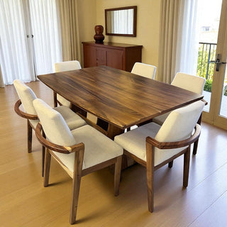 Mesa de Comedor Dinamarca 6P 1.60M Rosa Morada Tabla 1"