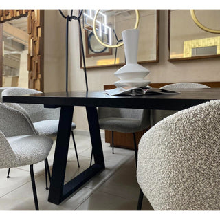 Mesa de Comedor Doha 6P Chapa Encino Negro
