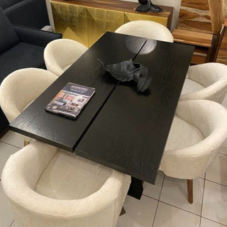 Mesa de Comedor Doha 6P Chapa Encino Negro