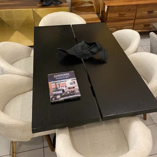 Mesa de Comedor Doha 6P Chapa Encino Negro