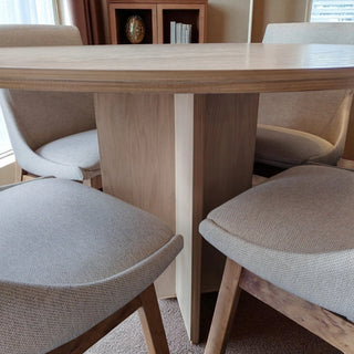 Mesa de Comedor Glam 6P Chapa Encino Nieve
