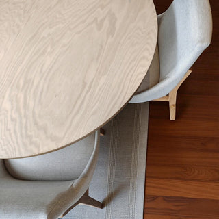 Mesa de Comedor Glam 4P Chapa Encino Nieve