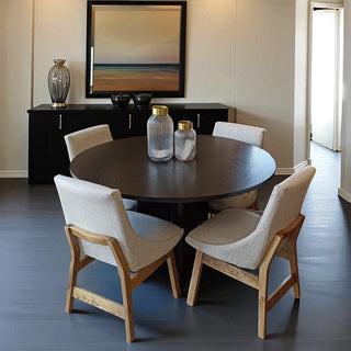 Mesa de Comedor Glam 4P 1.20M Chapa Encino Chocolate