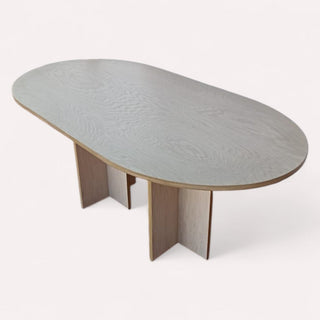 Mesa de Comedor Glam 6P Chapa Encino Nieve