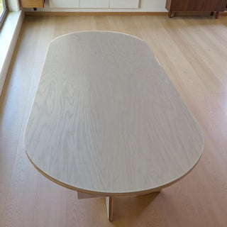 Mesa de Comedor Glam 8P 2.40 Chapa Encino Nieve