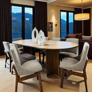 Mesa de Comedor Glam 8P 2.40M Chapa Parota