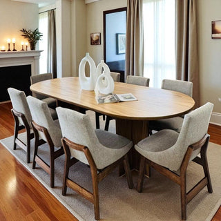 Mesa de Comedor Glam 8P 2.40M Chapa Parota