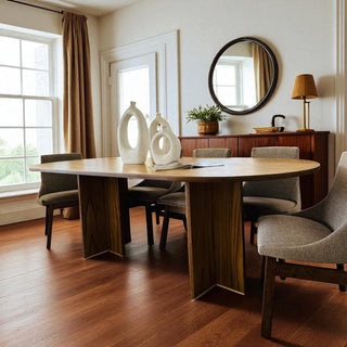 Mesa de Comedor Glam 8P 2.40M Chapa Parota