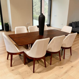 Mesa de Comedor Lux 8P 2.20M Tabla 1"