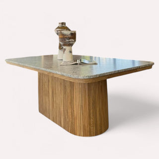 Mesa de Comedor Monarca 8P Granito Viscount White Rosa Morada