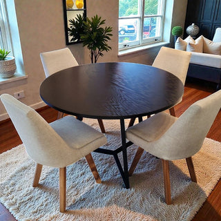 Mesa de Comedor Vigo 4P 1.20M Chapa Encino Chocolate