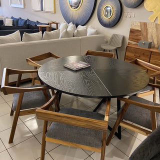 Mesa de Comedor Vigo 6P 1.50M Chapa Encino Chocolate