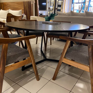 Mesa de Comedor Vigo 6P 1.50M Chapa Encino Chocolate