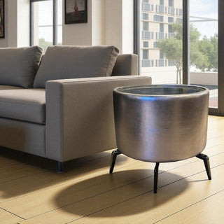 Mesa Lateral Greco Piel Silver Chica