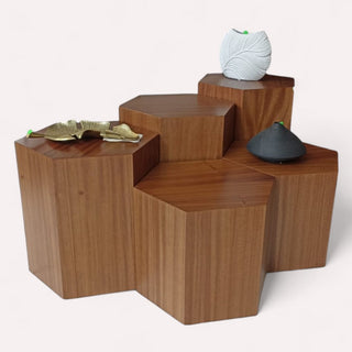 Mesa Lateral Panal Sin Cristal Set de 5