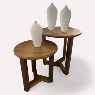 Mesa Lateral Ronda Set de 2 Parota