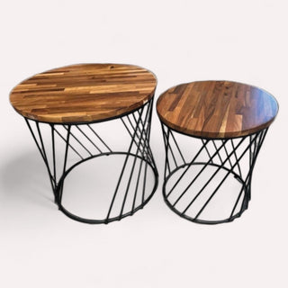 Juego de Mesas Gio Laterales Parota