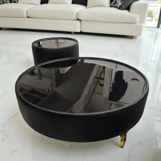 Mesa de Centro Greco Grande Piel Negro