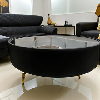 Mesa de Centro Greco Grande Piel Negro