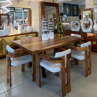 Mesa de Comedor Bari 6P Rectangular Parota