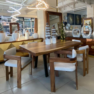 Mesa de Comedor Bari 6P Rectangular Parota