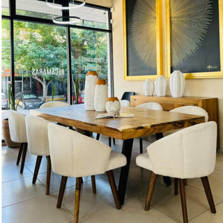 Mesa de Comedor Bari 8P Rectangular Parota