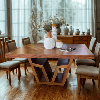 Mesa de Comedor California Chapa Parota