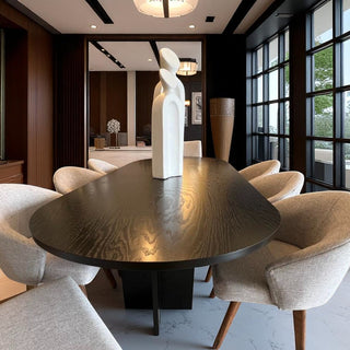 Mesa de Comedor Glam Chapa Encino Chocolate