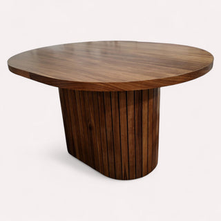 Mesa de Comedor Oval 4P Chapa Parota