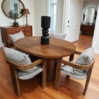 Mesa de Comedor Oval 4P Chapa Parota