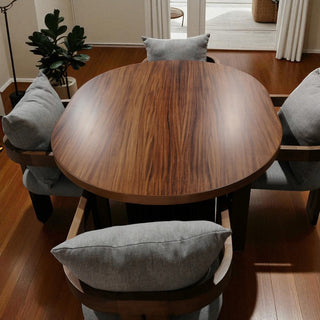 Mesa de Comedor Oval 4P Chapa Parota