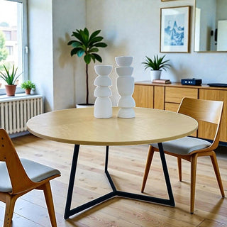 Mesa de Comedor Vigo 6P 1.50M Chapa Encino Nieve