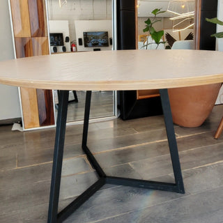 Mesa de Comedor Vigo 4P 1.20M Chapa Encino Nieve