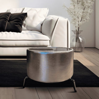Mesa Lateral Greco Piel Silver Chica