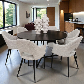 Mesa de Comedor Vigo 6P 1.50M Chapa Encino Chocolate